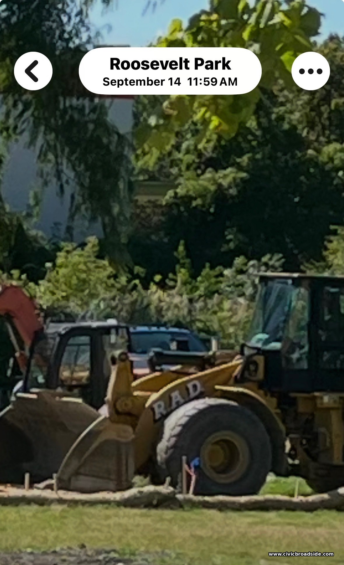 Maplewood Park turf renovation work underway