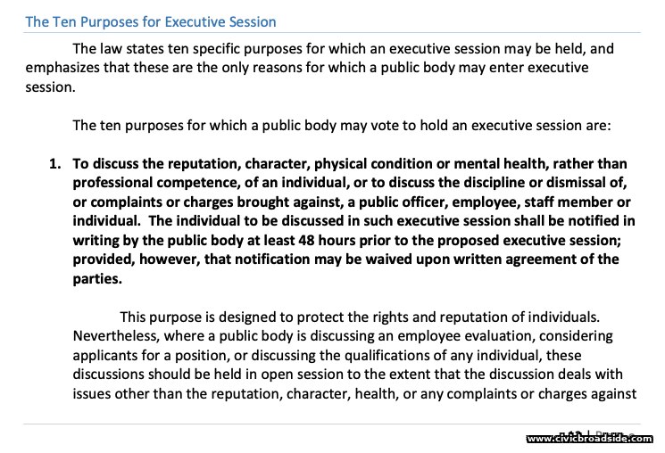 Open Meeting Law Guide, stated purpose